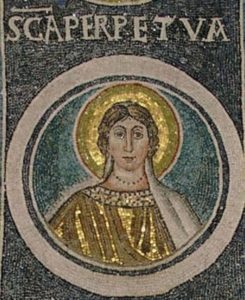 Sveta Perpetua, detalj mozaika, Eufrazijeva bazilika u Poreču
