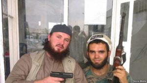 Foto iz ljeta 2014 Lavdrim Muhaxheri (lijevo) i Basri Sylejmani (desno) - isis, islamska država kosovo, džihadisti dzihadisti