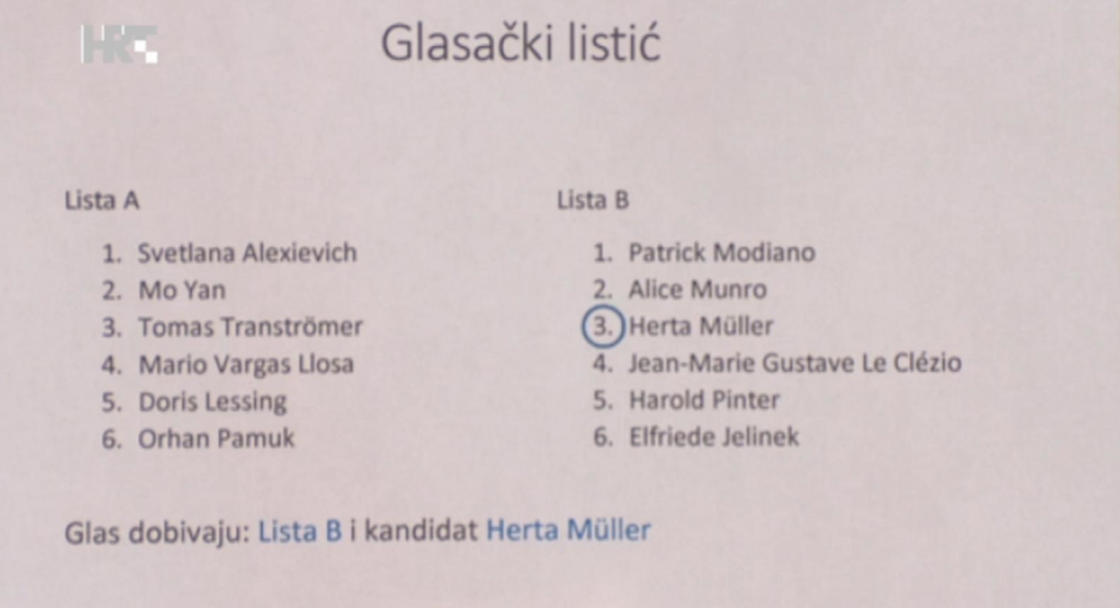 glasački listić 1 4 listopada 2015