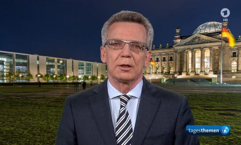 Thomas de Maiziere snimka zaslona 5 siječnja 2015 ard