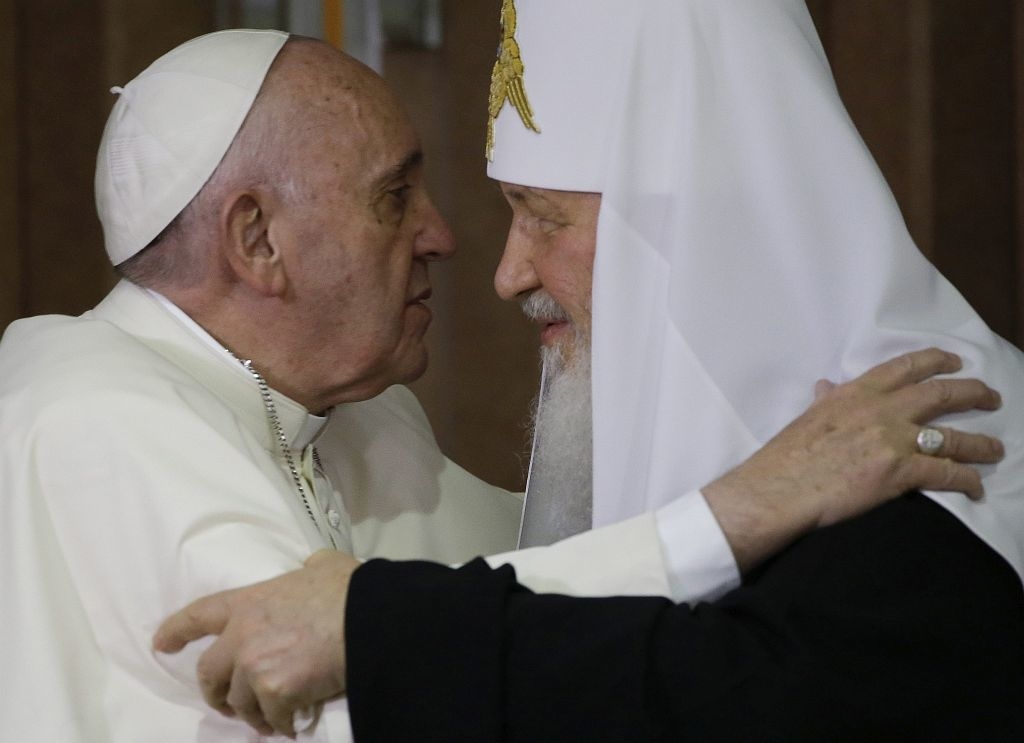 Pope Francis meets Orthodox patriarch