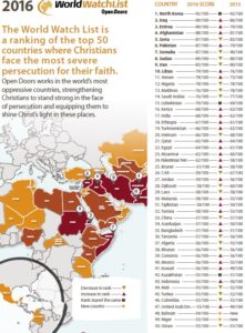 karta progonjenih kršćana
