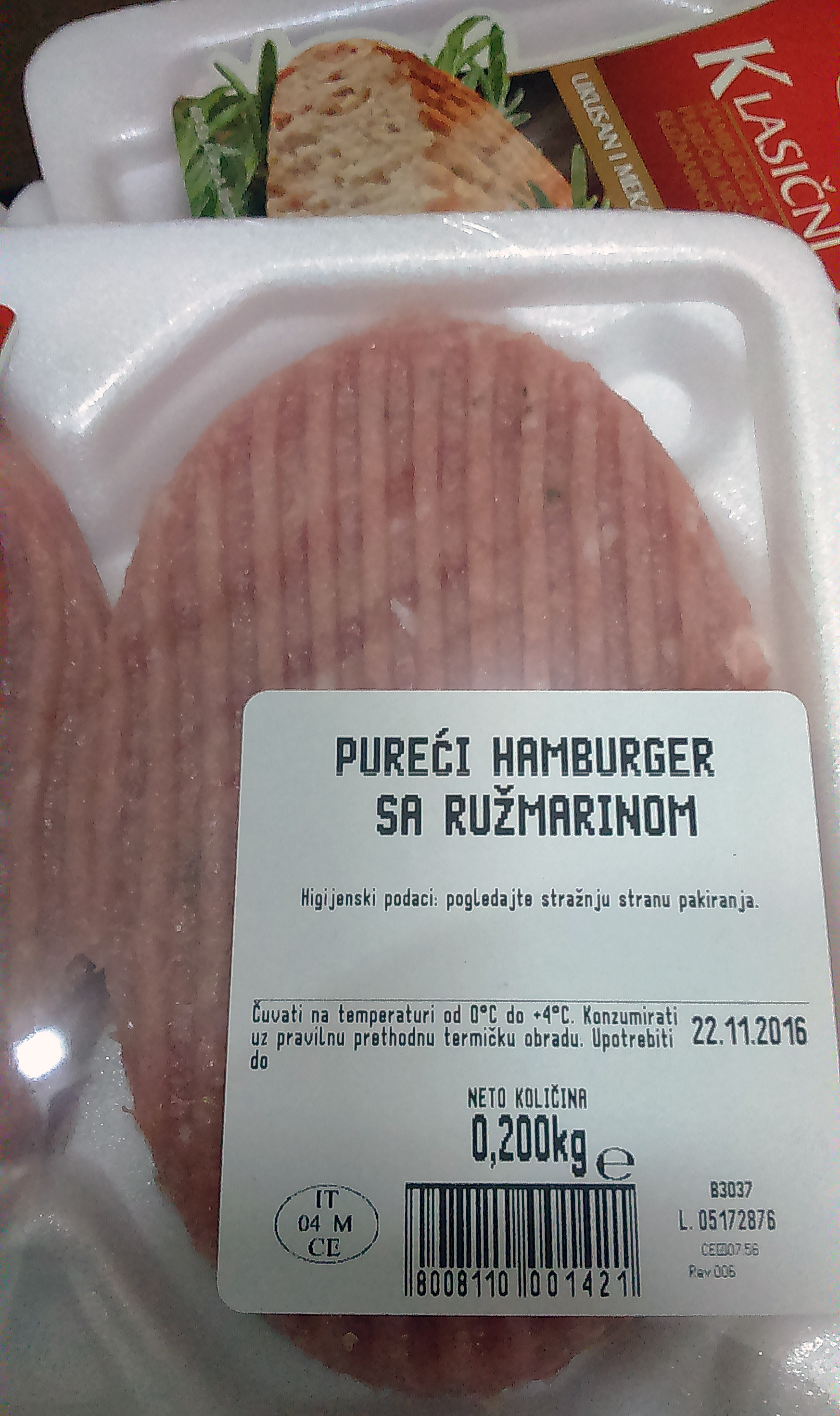 Ministarstvo: S trita povuèen pureæi hamburger s rumarinom