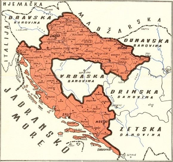 banovina hrvatska 1939 karta 26. kolovoza 1939. stvorena Banovina Hrvatska – narod.hr banovina hrvatska 1939 karta