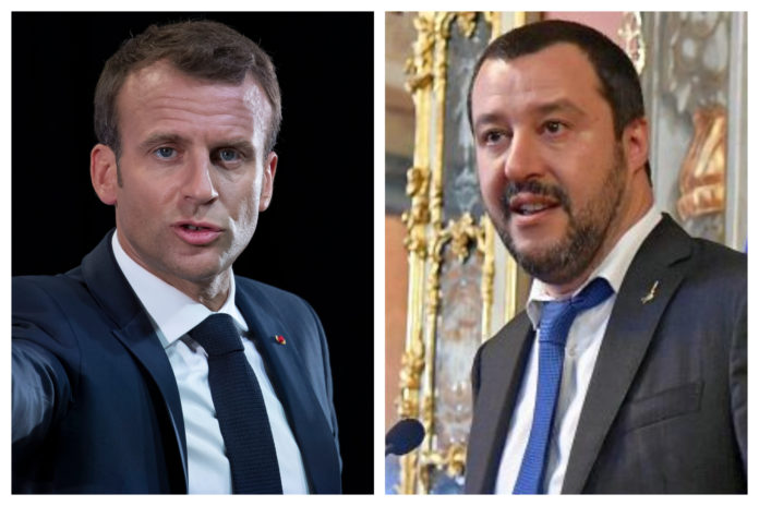 Salvini Francuzima: Išli ste raditi nered u Libiji sad sami primajte izbjeglice! Emmanuel_Macron_Matteo_Salvini-696x464