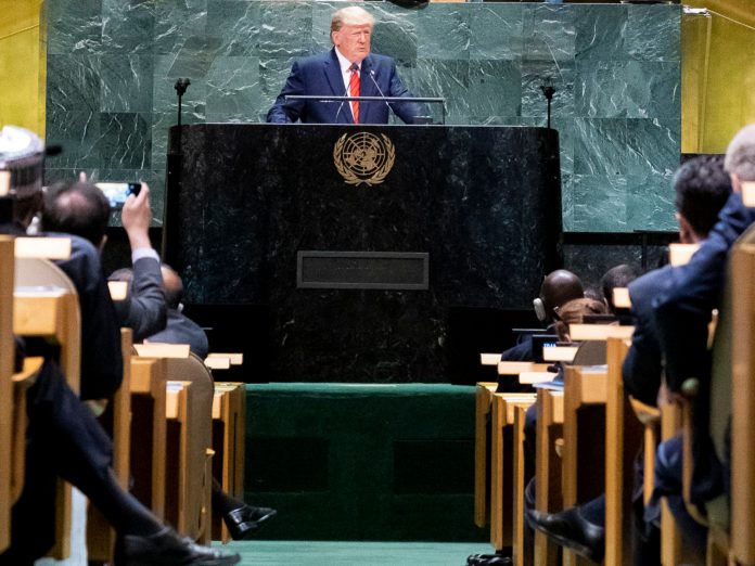 (VIDEO) Donald Trump pred UN-om: ‘Budućnost ne pripada globalistima, budućnost pripada domoljubima’ Donald-Trump-696x522