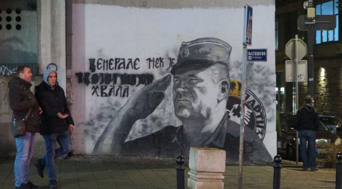 mural osuđenom ratnom zločincu Ratku Mladiću