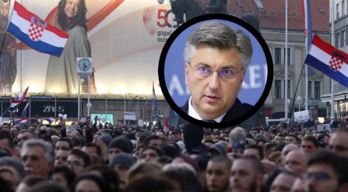 Andrej Plenković, prosvjed