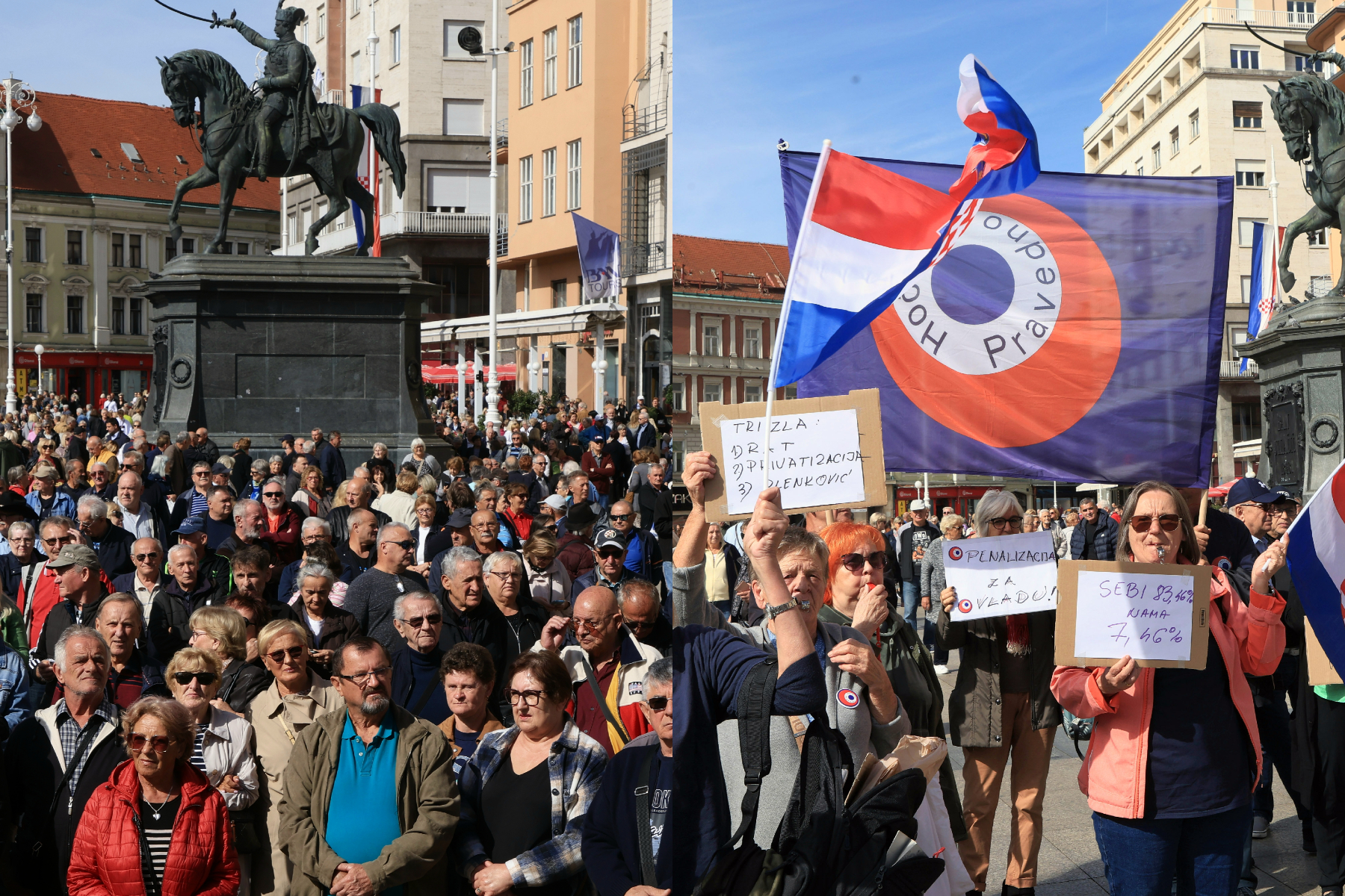 Prosvjed umirovljenika: Traže da prosječna mirovina bude 60 posto plaće –  narod.hr